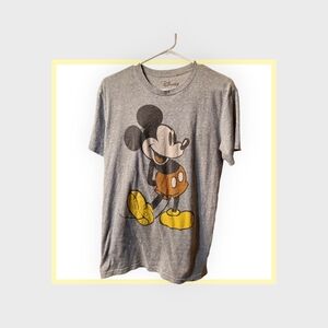 Disney Classic Mickey Mouse  Graphic Short-Sleeve Gray T-Shirt  Mens SIZE M